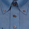 【stanleyblackernewyork】ボタンダウンシャツ/ブルー/デニム調シャンブレー