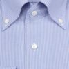 【DonatoVinciItalyUomo】【形態安定】ワンピースカラーボタンダウンドレスワイシャツ/ブルー＆ホワイト×チェック