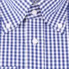 【JOHN PEARSE COMFORT NAVY】ボタンダウンドレスワイシャツ/ブルー＆ホワイト×チェック