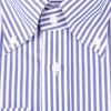 【JOHN PEARSE COMFORT NAVY】ボタンダウンドレスワイシャツ/ブルー＆ホワイト×ストライプ