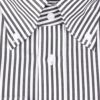 【JOHN PEARSE COMFORT NAVY】ボタンダウンドレスワイシャツ/ブラック＆ホワイト×ストライプ